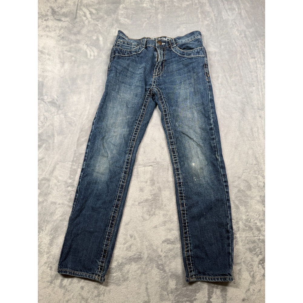 Twoce Jeans Girls 12 Denim Medium Wash Streetwear Western Ranch Straight Leg